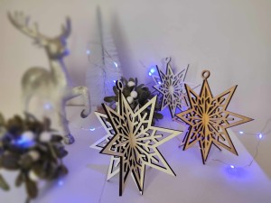 Gwiazdka 3D - ozdoba świąteczna wisząca