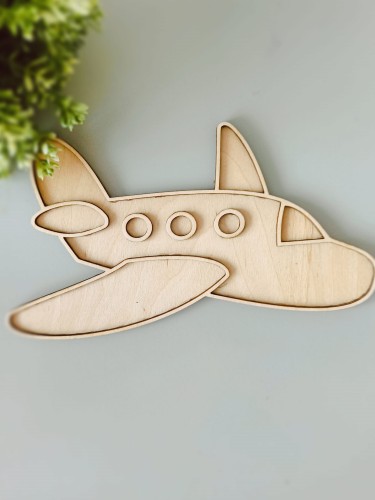 Samolot drewniana wysypywanka sensoryczna mała sklejka.jpg