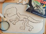 T-Rex wzór 1 - szkielet dinozaura Tyranozaur wysypywanka i układanka. Wkładka do stolika Ikea flisat.