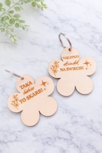  KWIATEK z odciskiem palca  personalizowany magnes, brelok lub zawieszka– prezent dla Mamy lub Taty