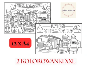 Dzień Strażaka - kolorowanki XXL 
