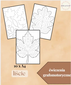 Liście grafomotoryczne - 5 x A4 do druku   