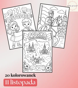 Święto Niepodległości 11 listopada - Patriotyczne  kolorowanki A4  