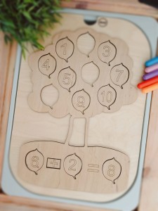 Matematyczne drzewo. Wkładka do stolika Ikea Flisat.