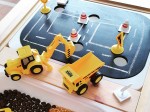 Tablica z 4 otworami. Duża wkładka do stolika Ikea Flisat.