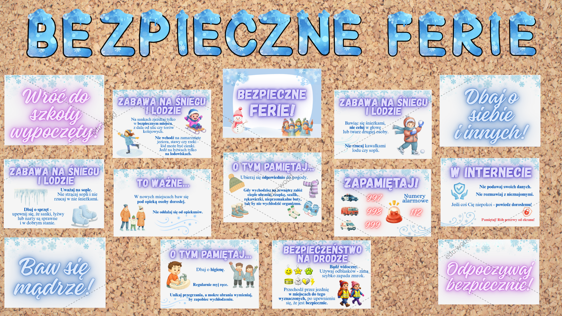 Bezpieczne ferie- gazetka